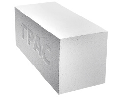 Газобетонный блок ГРАС D300, 600x200x300 мм