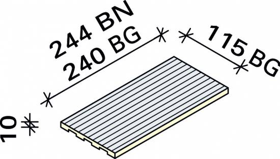 Доборная рельефная плитка Interbau 244x119, арт. 3130