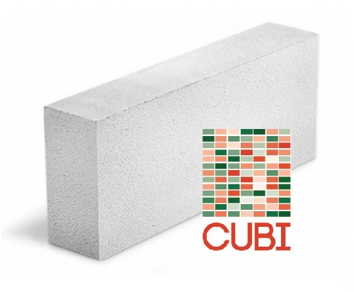 Газобетонный блок CUBI D500 B2,5 F100 625х250х100 ровный