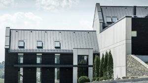 Алюминиевая кровля Система PREFALZ 23 Чёрно-серый Prefa